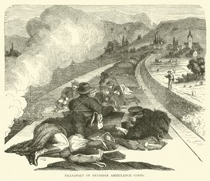 Transport av det prøyssiske ambulansekorpset, november 1870 av English School