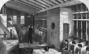Tread-Wheel og Oakum-Shed ved City Prison, Holloway, fra 