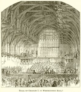 Rettssak mot Charles I i Westminster Hall av English School