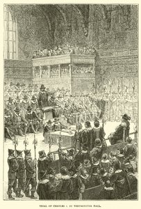 Rettssak mot Charles I i Westminster Hall av English School