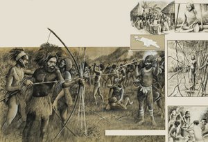 Stammemenn fra New Guinea av English School