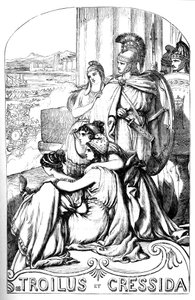 Troilus et Cressida - (Troilus og Cressida) - Illustrasjon i "" Works complete by William Shakespeare""" 1866 - Illustrasjonene og den generelle formen til denne utgaven er lånt fra Cassells illustrerte Shakespeare, utgitt i London av English School