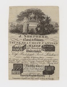 Trunk Maker, J Shepherd, byttekort av English School