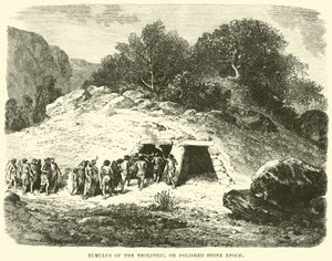 Tumulus fra yngre steinalder, eller polert steinepoke av English School