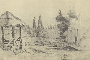 Turners Farm, ca 1821 (gravyr) av English School