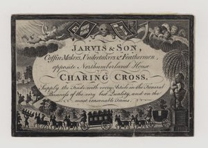 Undertakers, Jarvis og Son, handelskort av English School