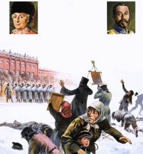 Unidentifizierte Szene aus der Russischen Revolution von 1905