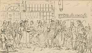 Uidentifisert scene, muligens relatert til Cock and Hen Club av English School
