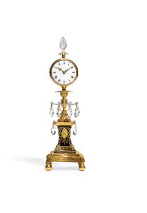 Uvanlig George III "lysestakeklokke", sent på 1700-tallet av English School