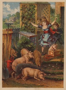 Uvelkomne gjester (fargelitografi) av English School