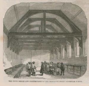 Øvre skole og forelesningsrom ved Charlotte Street Industrial School av English School