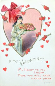 Valentinkort, 1917 av English School