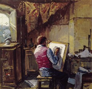 Van Gogh forlot misjonsarbeidet sitt ved gruvene og begynte å tegne i Brussel av English School