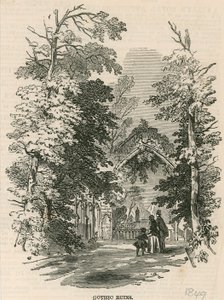 Vauxhall Gardens, London: De gotiske ruinene av English School