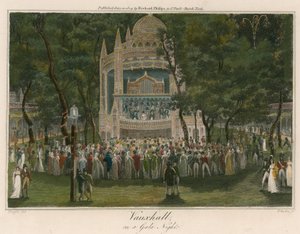 Vauxhall Gardens, London, på en gallakveld av English School