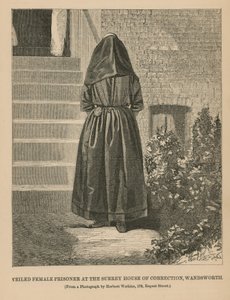 Tilslørt kvinnelig fange ved Surrey House of Correction av English School