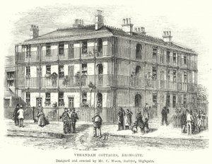 Verandah Cottages, Highgate (gravering) av English School