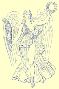 Victory, Munich Collection, illustrasjon for Historic Ornament av James Ward, 1897 (digitalt forbedret bilde) av English School