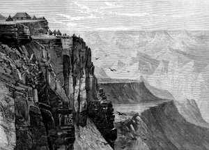 Utsikt fra et punkt nær Kings House, fra The British Expedition til Abyssinia, 1868 av English School
