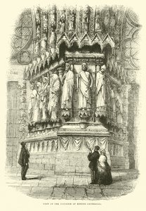 Utsikt i det indre av Reims katedral, september 1870 av English School