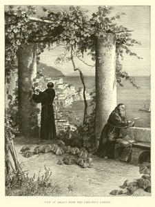 Utsikt over Amalfi fra Capuchins Garden av English School