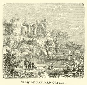 Utsikt over Barnard Castle av English School
