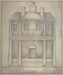 Utsikt over Blackfriars Theatre. ca. 1650 av English School