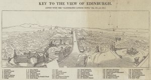 Utsikt over Edinburgh (gravering) av English School