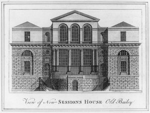 Utsikt over New Sessions House Old Bailey av English School