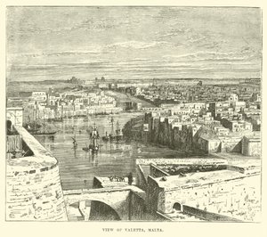 Utsikt over Valletta, Malta av English School