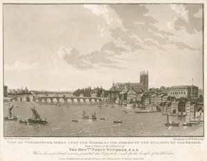 Utsikt over Westminster, i perioden med byggingen av broen av English School