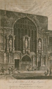 Utsikt over kapellet St Mary Magdelen, Guildhall, London av English School