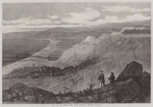 Utsikt over Chesil Bank, fra Portland Heights (gravering) av English School