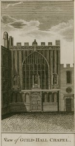 Utsikt over Guildhall Chapel, London av English School