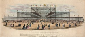 Utsikt over interiøret i bygningen i Hyde Park for utstillingen i 1851 av English School