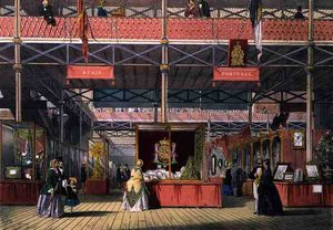Utsikt over delene av Spania og Portugal av den store utstillingen i 1851, fra Dickinson