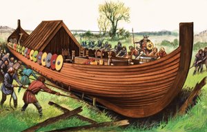 Viking Langskip av English School