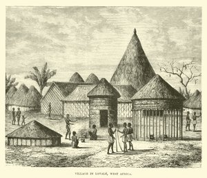 Landsby i Lovale, Vest-Afrika av English School