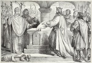 Besøk av Karl den Store til paven, illustrasjon fra The History of Protestantism av James Aitken Wylie (1808-1890), pub. 1878 av English School
