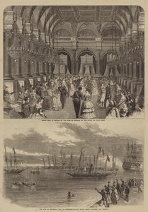 Besøk av Victor Emmanuel II av Italia (gravering) av English School