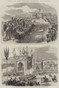 Besøk av keiser Napoleon i Algerie (gravering) av English School