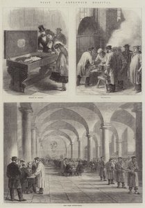 Besøk på Greenwich Hospital (gravering) av English School