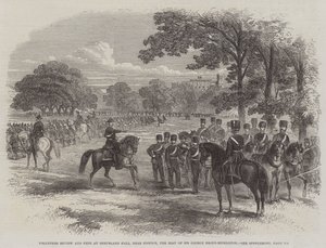 Frivillig gjennomgang og fest i Shrubland Hall, nær Ipswich, setet til Sir George Broke-Middleton (gravering) av English School