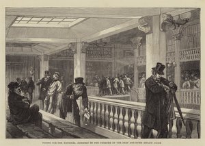 Stemme til nasjonalforsamlingen i Theatre of the Deaf and Dumb Asylum, Paris av English School
