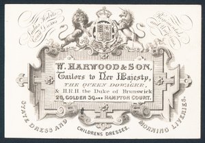 W Harwood & Sohn, Schneider, Visitenkarte von English School