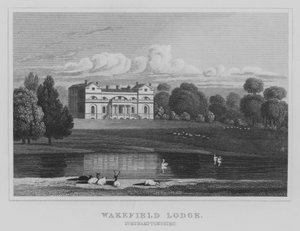 Wakefield Lodge, Northamptonshire (gravering) av English School