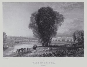 Walton Bridge, Surrey (gravering) av English School