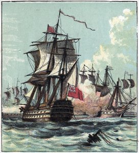 War of the Revolution: Battle of the 13th Prairial Year II (01.06.1794) var et sjøslag mellom den franske skvadronen kommandert av Louis Thomas Villaret de Joyeuse og den britiske hæren til admiral Howe (1726-1799) utenfor Ouessant. Britene vant. Lord Howw av English School