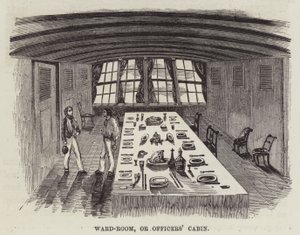 Avdelingsrom, eller offisershytte (gravering) av English School