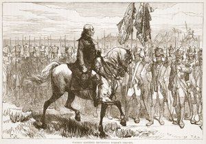 Warren Hastings gjennomgår Pearses-spalten, illustrasjon fra Cassells Illustrated History of India av James Grant, pub. 1879 av English School